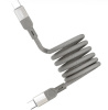 Дата кабель Type-C - Type-C Momax Mag Link DC35 100W 1m титановый (titanium)
