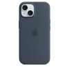 Защитный чехол iPhone 15 Silicone Case MagSafe синий (dark blue)
